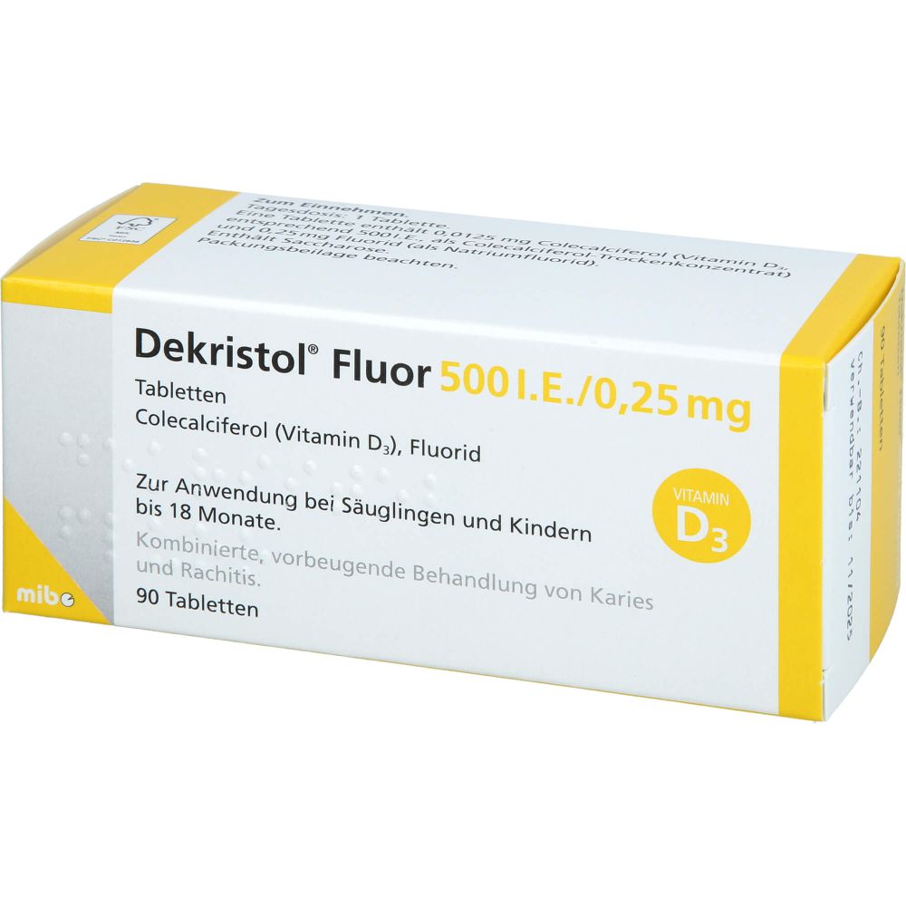 DEKRISTOL Fluor 500 I.E./0,25 mg Tabletten