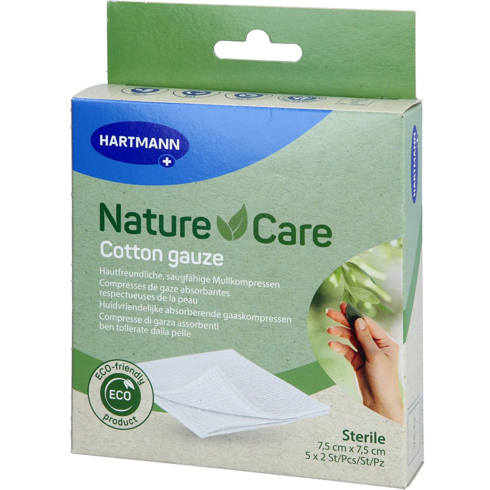 NATURE CARE Mullkompressen 7,5x7,5 cm steril