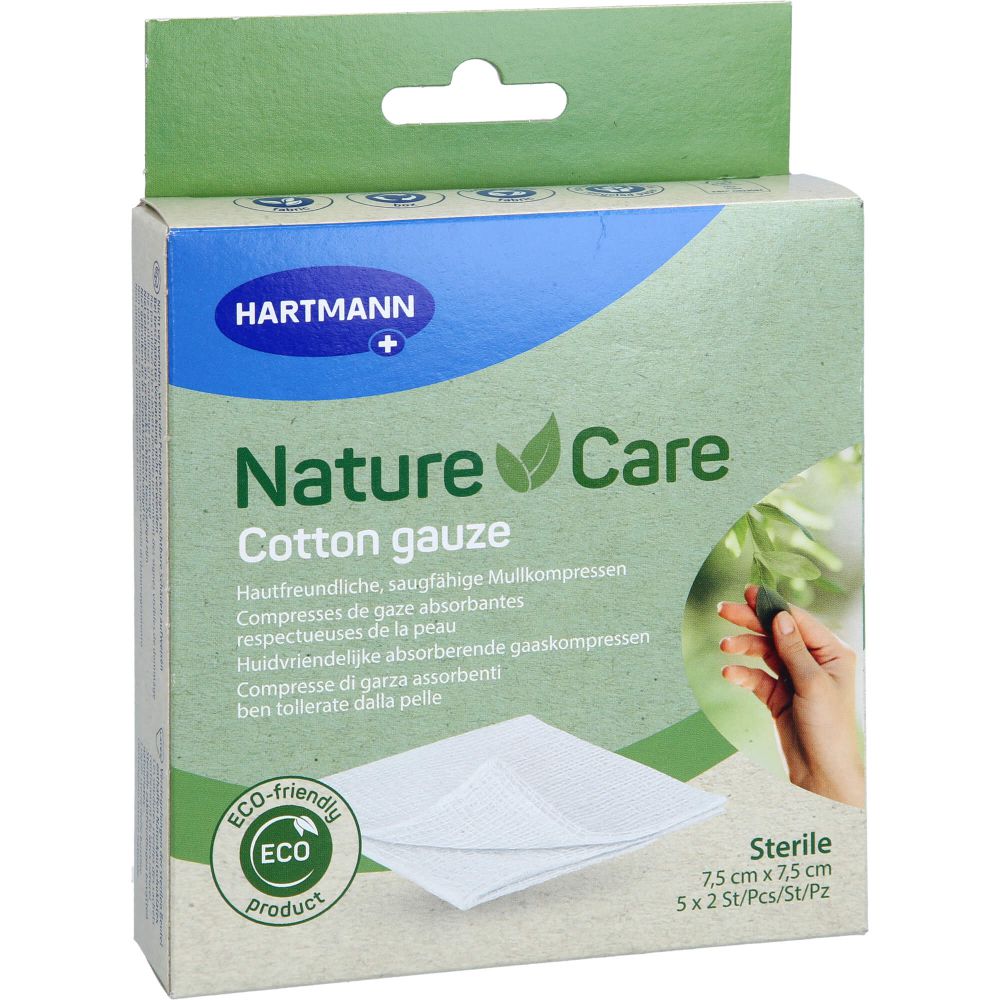 NATURE CARE Mullkompressen 7,5x7,5 cm steril