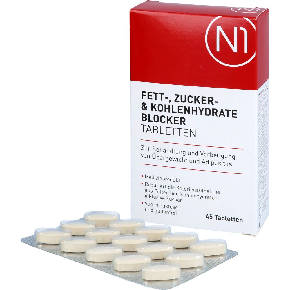 N1 Fett- Zucker- & Kohlenhydrate Blocker Tabletten