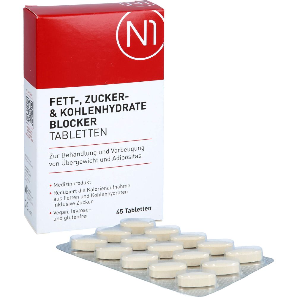 N1 Fett- Zucker- & Kohlenhydrate Blocker Tabletten