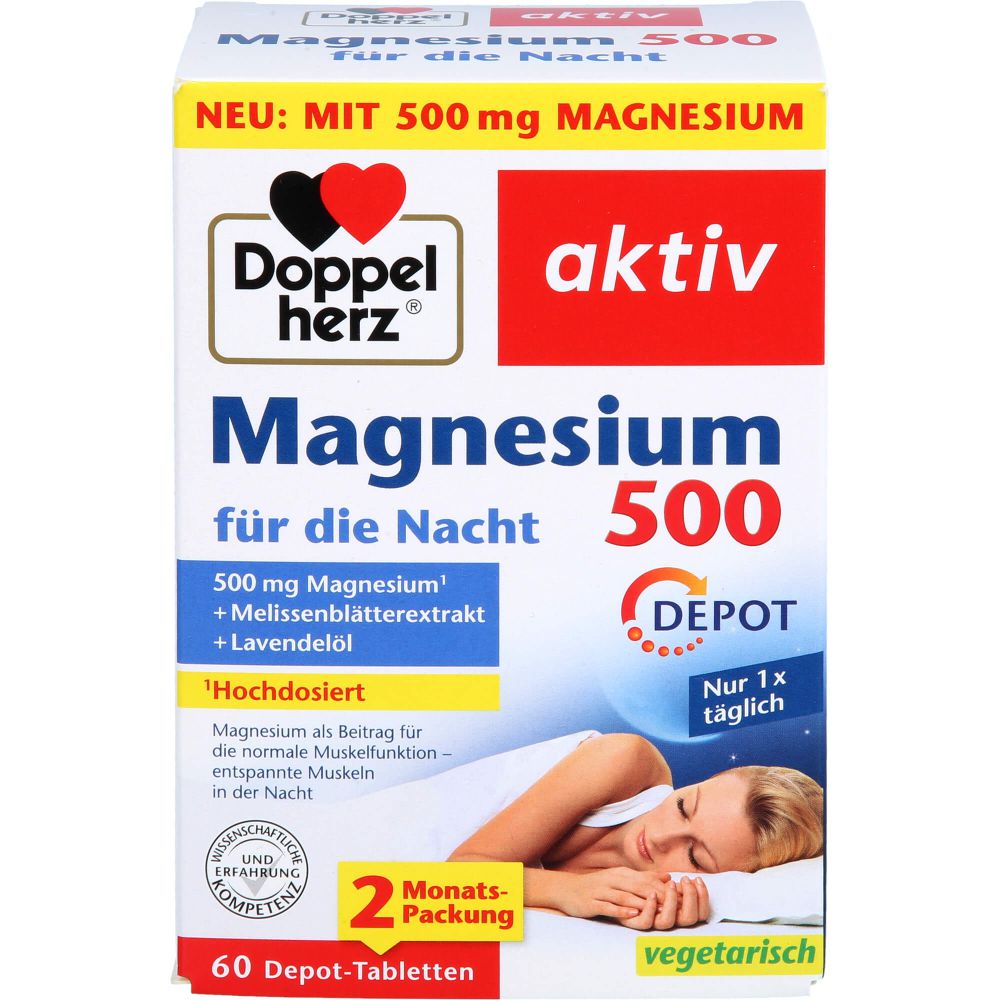 DOPPELHERZ Magnesium 500 für die Nacht Tabletten