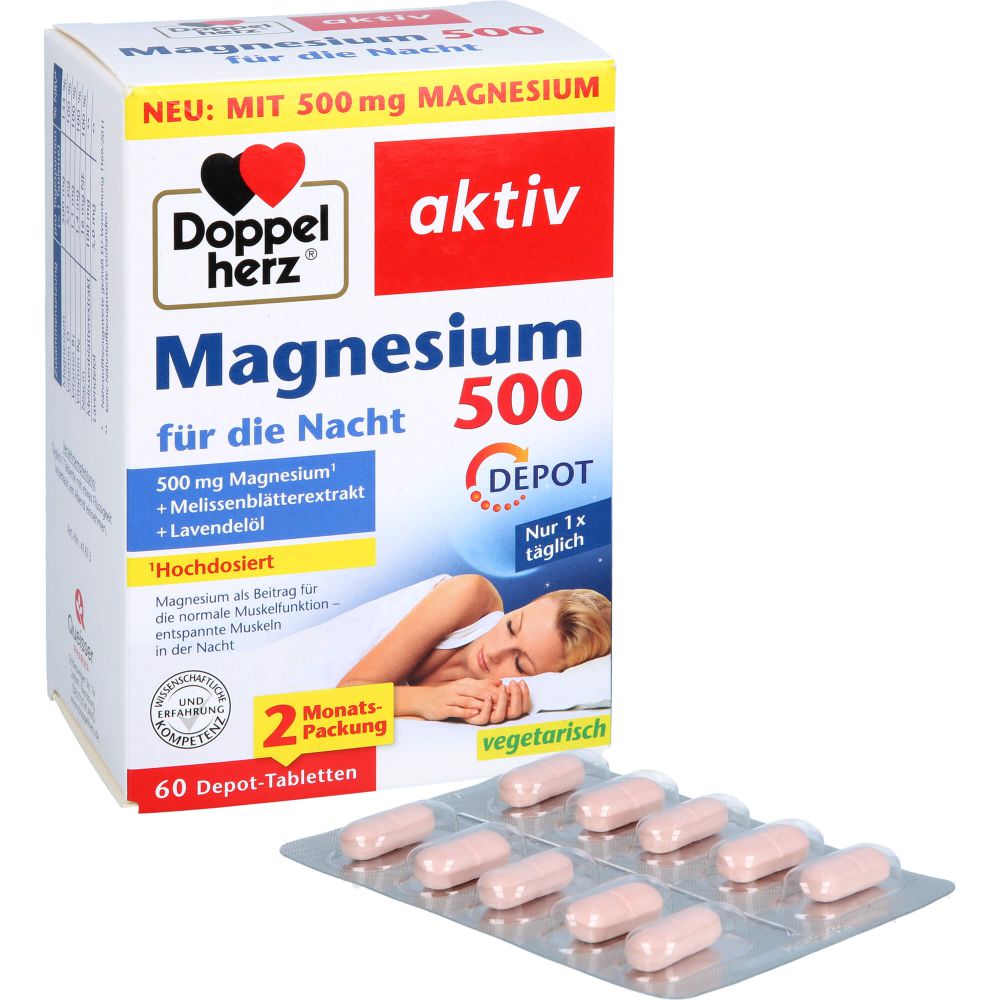 DOPPELHERZ Magnesium 500 für die Nacht Tabletten