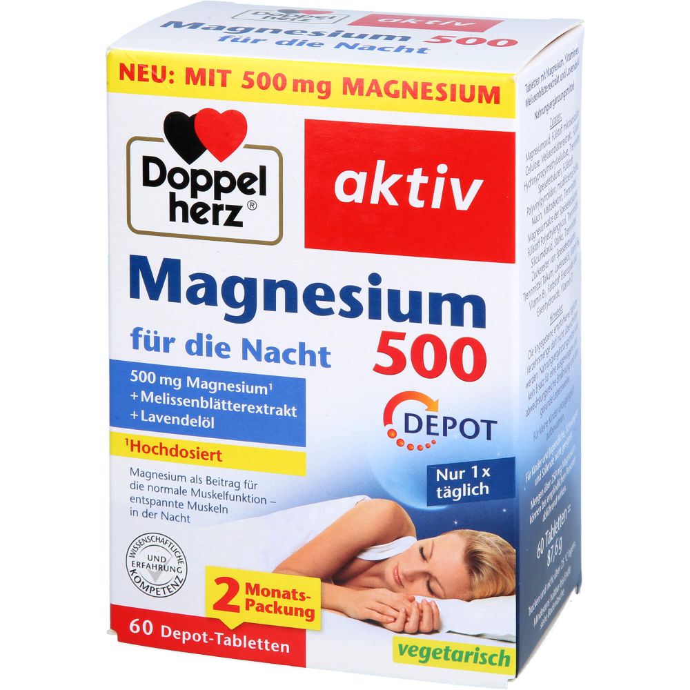 DOPPELHERZ Magnesium 500 für die Nacht Tabletten