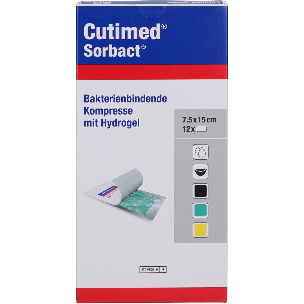 CUTIMED Sorbact Gel Kompressen 7,5x15 cm