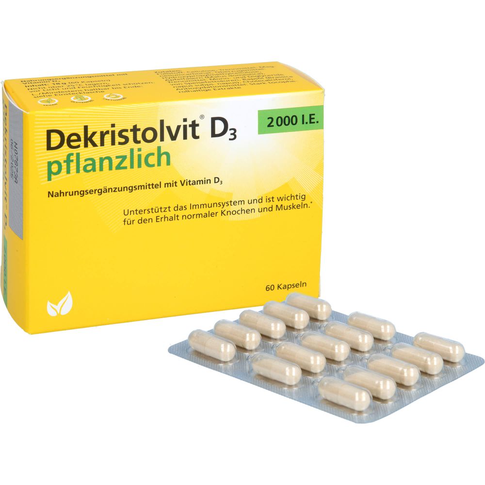 DEKRISTOLVIT D3 2000 I.E. pflanzlich Kapseln