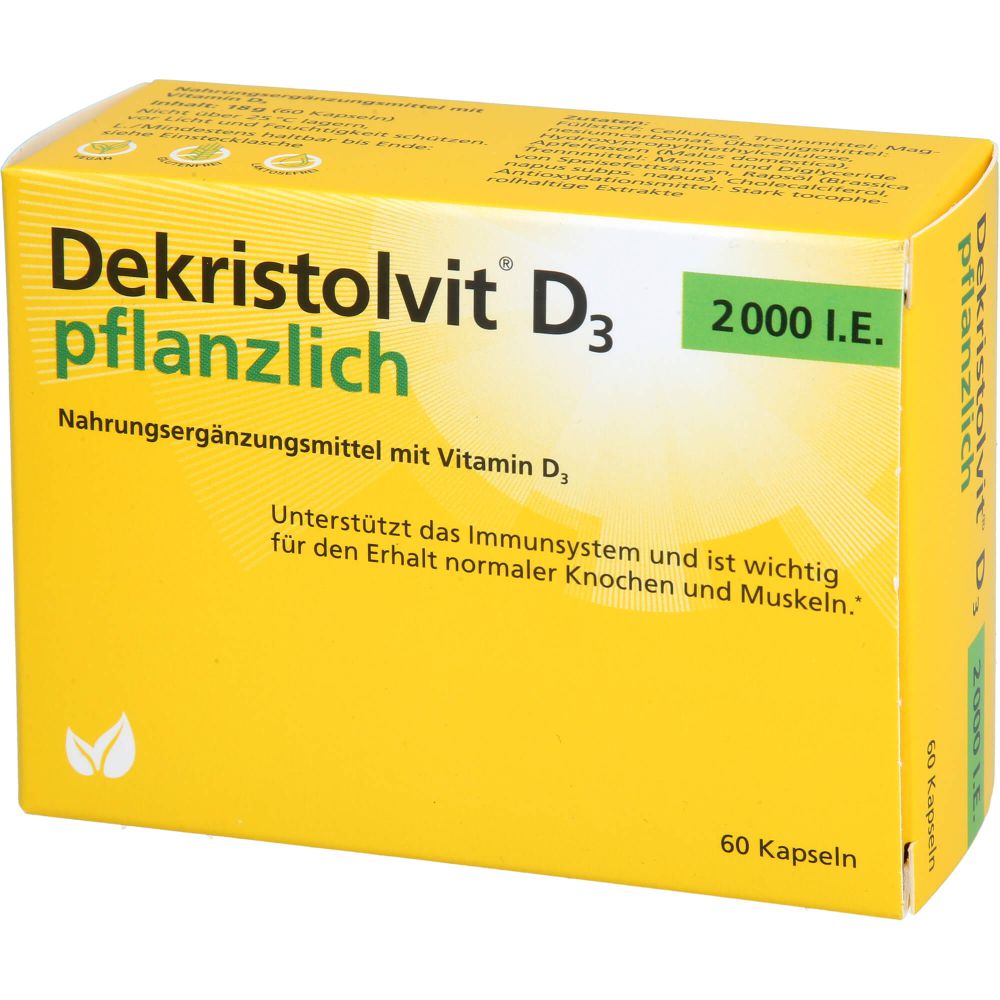 DEKRISTOLVIT D3 2000 I.E. pflanzlich Kapseln