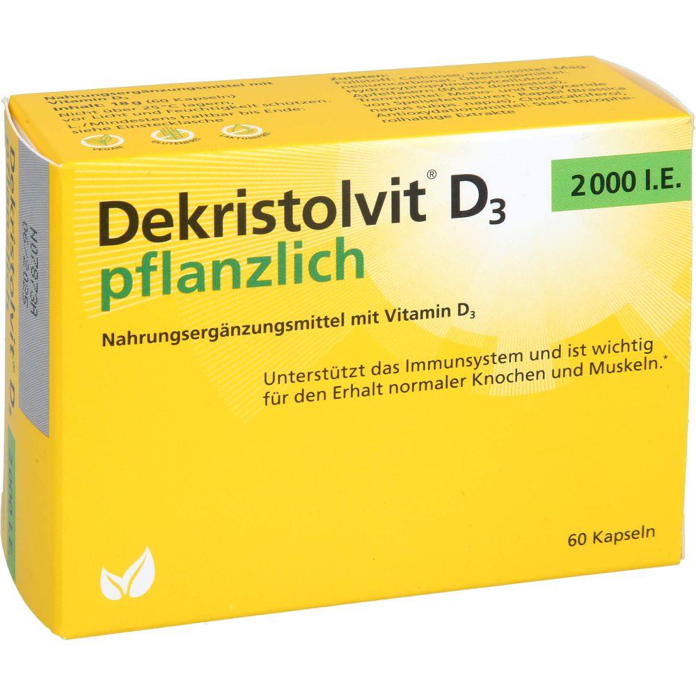 DEKRISTOLVIT D3 2000 I.E. pflanzlich Kapseln