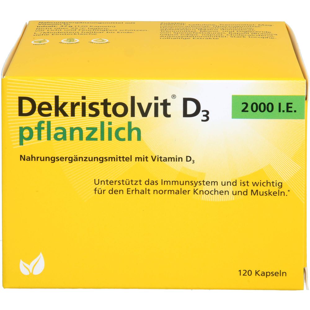 DEKRISTOLVIT D3 2000 I.E. pflanzlich Kapseln