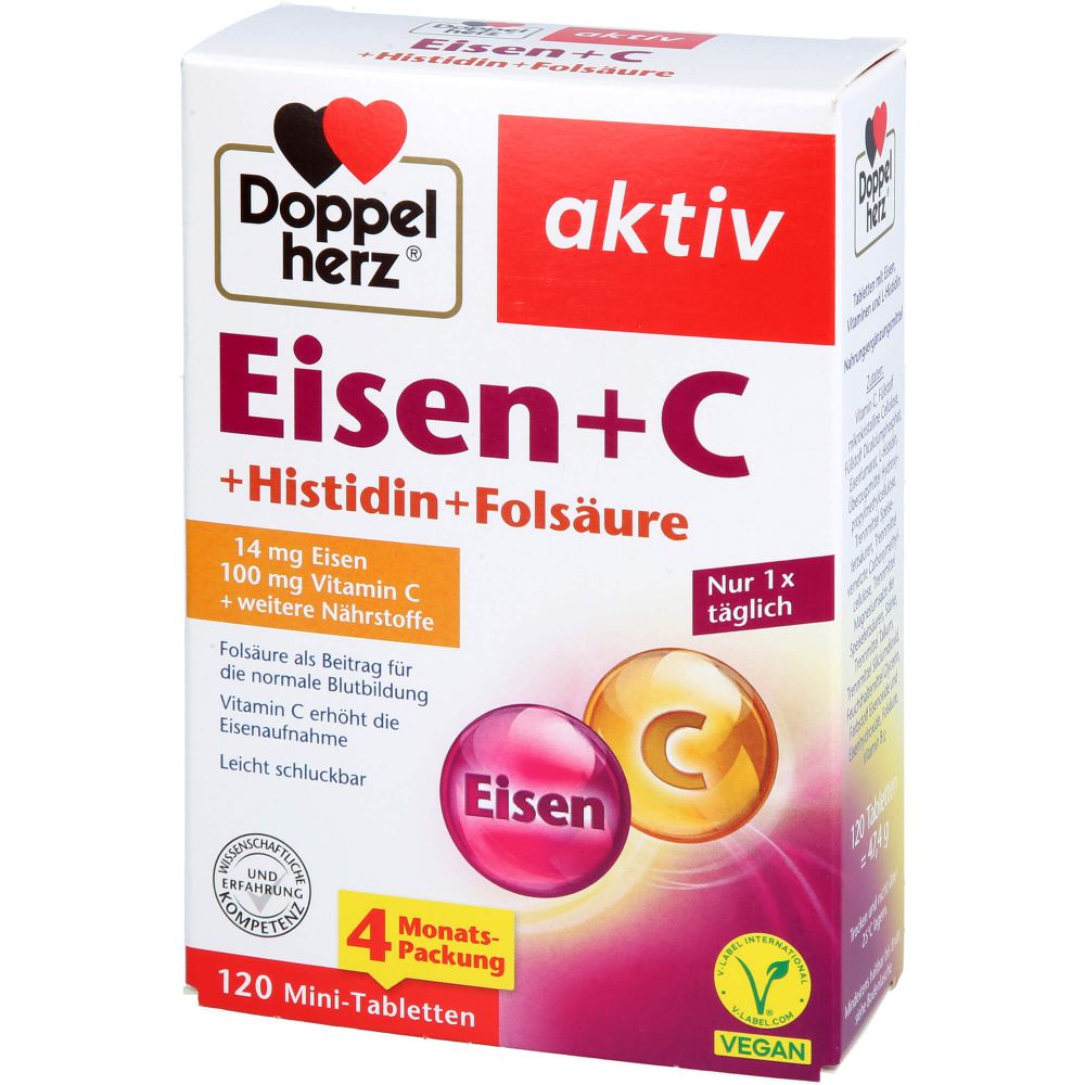 DOPPELHERZ Eisen+Vit.C+L-Histidin Tabletten