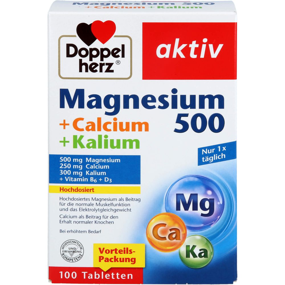 DOPPELHERZ Magnesium 500+Calcium+Kalium Tabletten