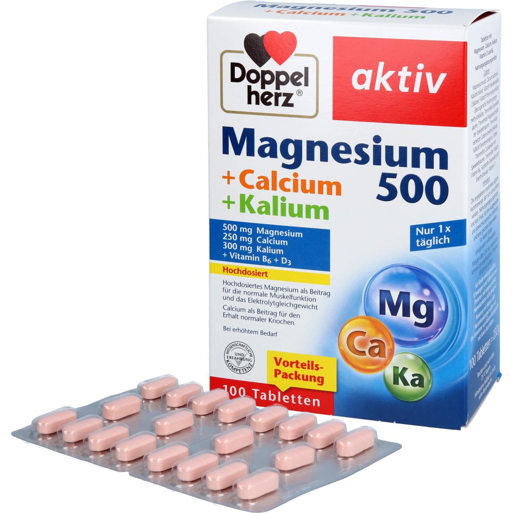 DOPPELHERZ Magnesium 500+Calcium+Kalium Tabletten