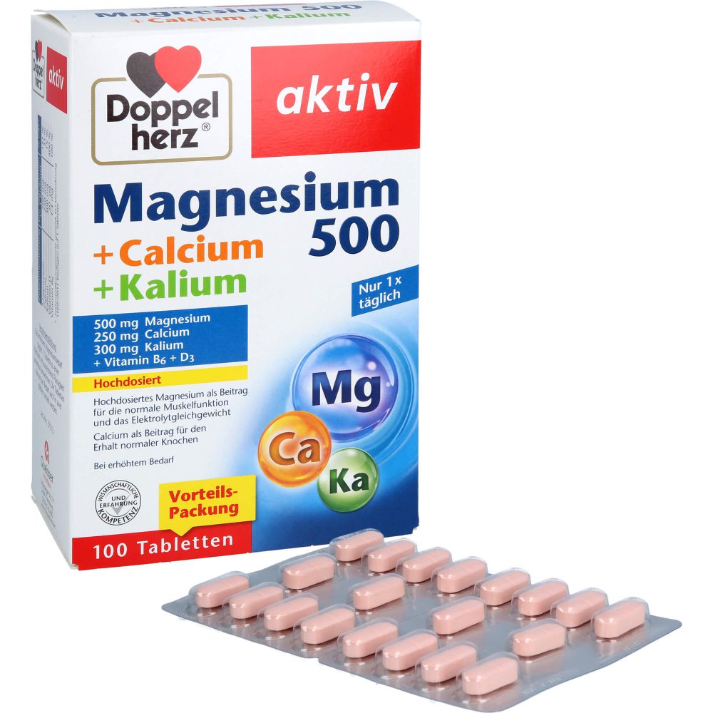 DOPPELHERZ Magnesium 500+Calcium+Kalium Tabletten