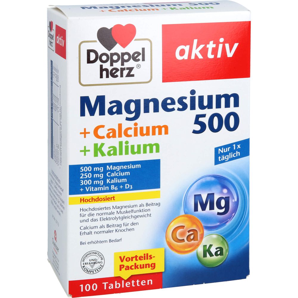 DOPPELHERZ Magnesium 500+Calcium+Kalium Tabletten