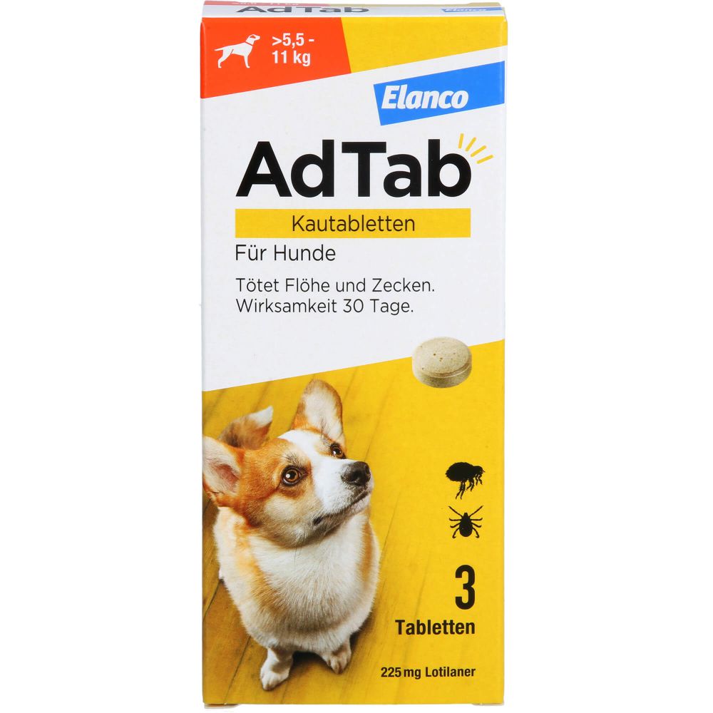 ADTAB 225 mg Kautabletten für Hunde >5,5-11 kg