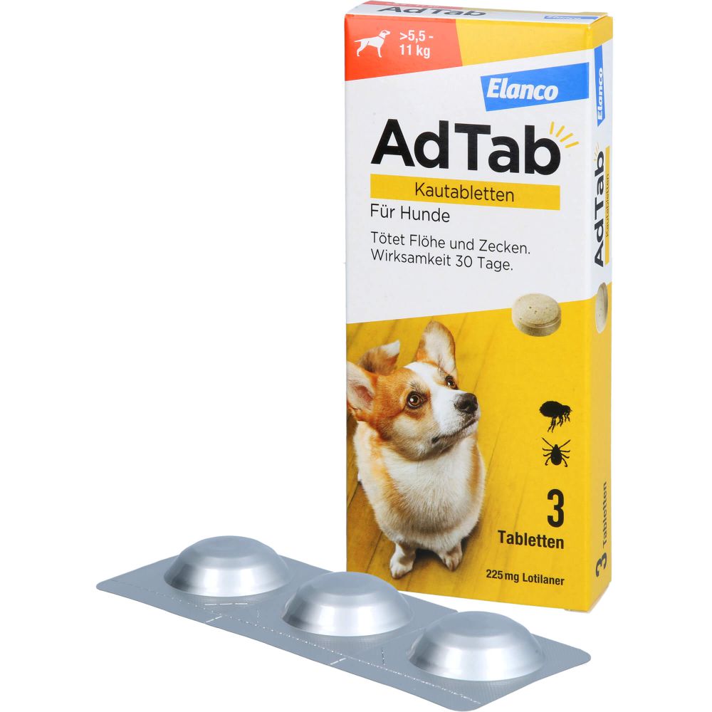 ADTAB 225 mg Kautabletten für Hunde >5,5-11 kg