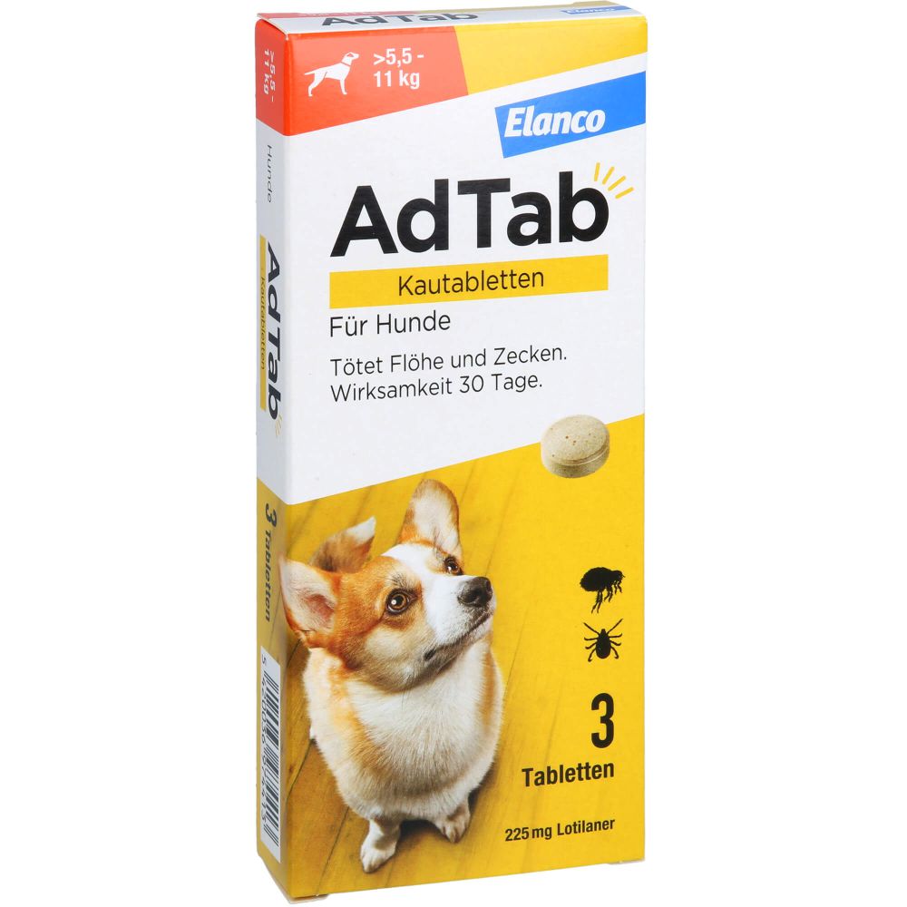 ADTAB 225 mg Kautabletten für Hunde >5,5-11 kg