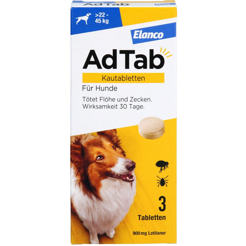 ADTAB 900 mg Kautabletten für Hunde >22-45 kg