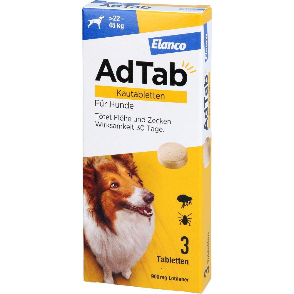 ADTAB 900 mg Kautabletten für Hunde >22-45 kg