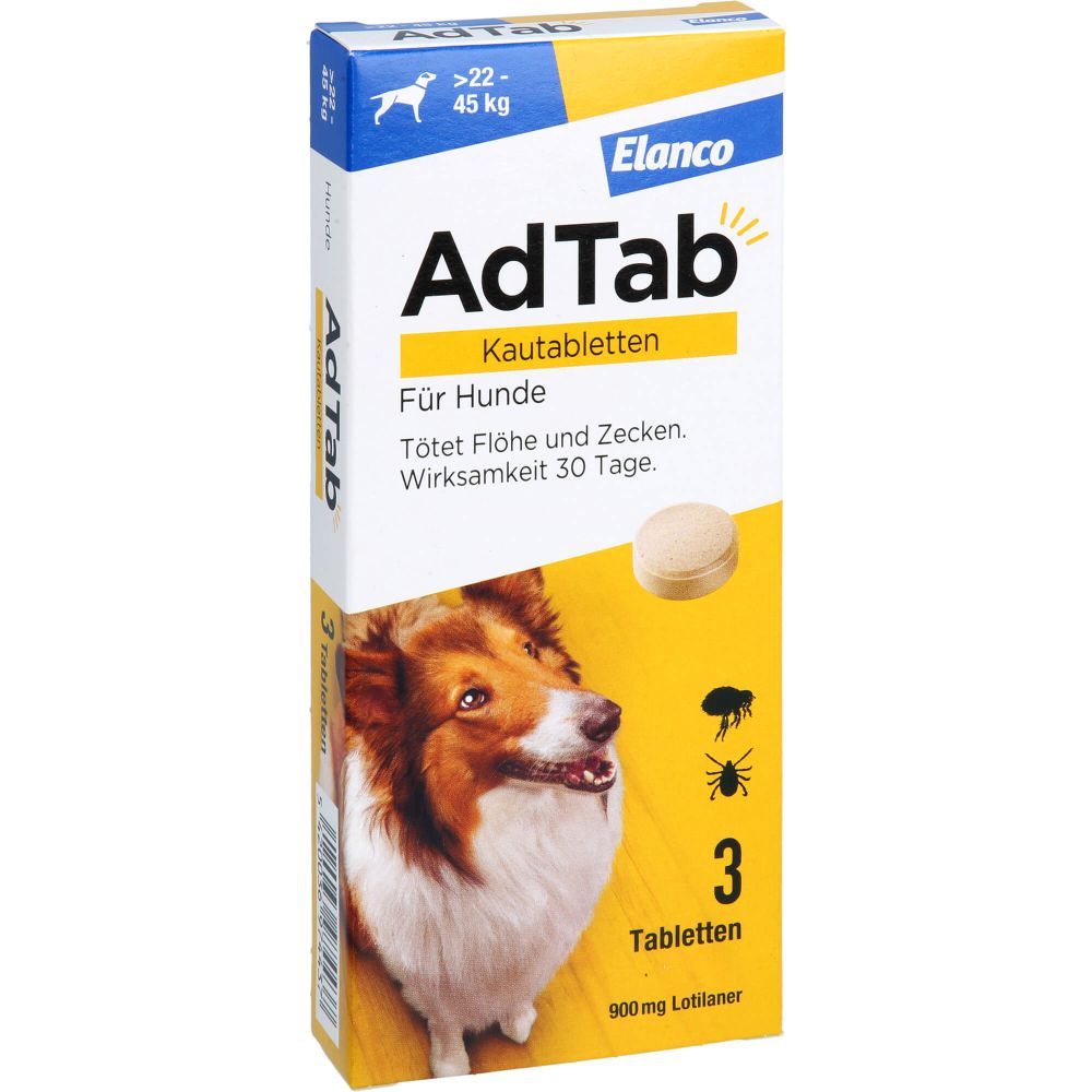 ADTAB 900 mg Kautabletten für Hunde >22-45 kg