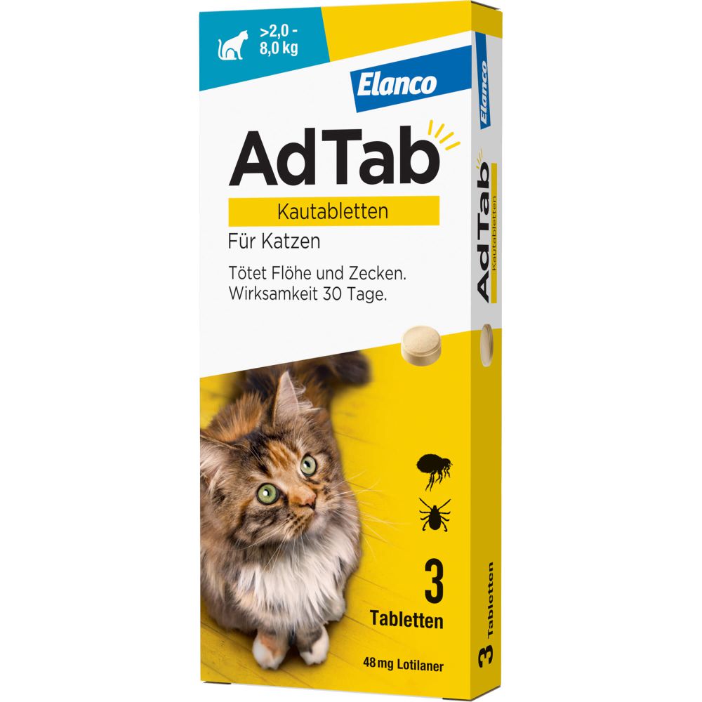 ADTAB 48 mg Kautabletten für Katzen >2-8 kg