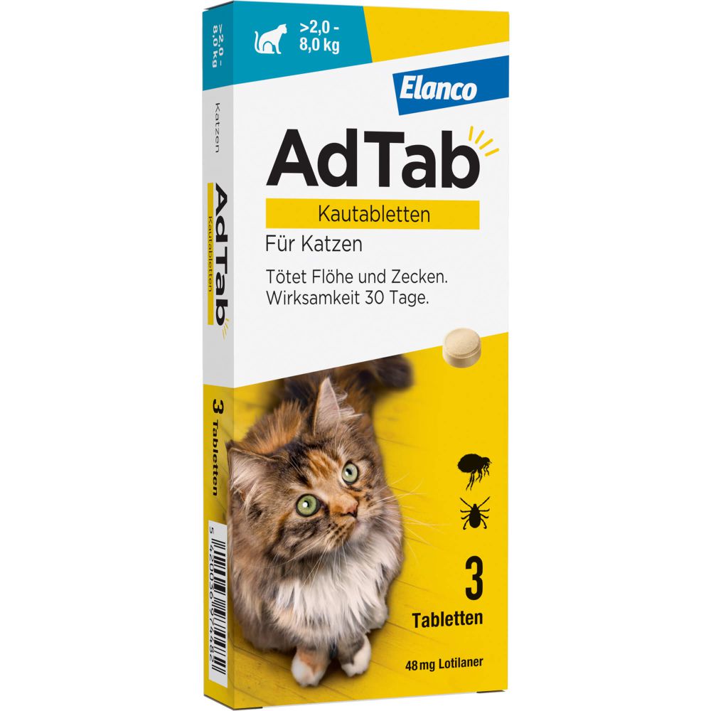 ADTAB 48 mg Kautabletten für Katzen >2-8 kg