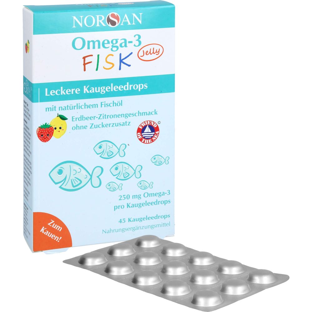 NORSAN Omega-3 FISK Jelly f.Kinder Dragees