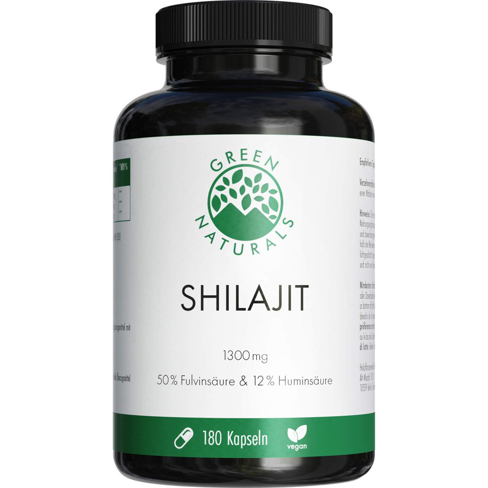 GREEN NATURALS Shilajit 1300 mg hochdos.vegan Kps.