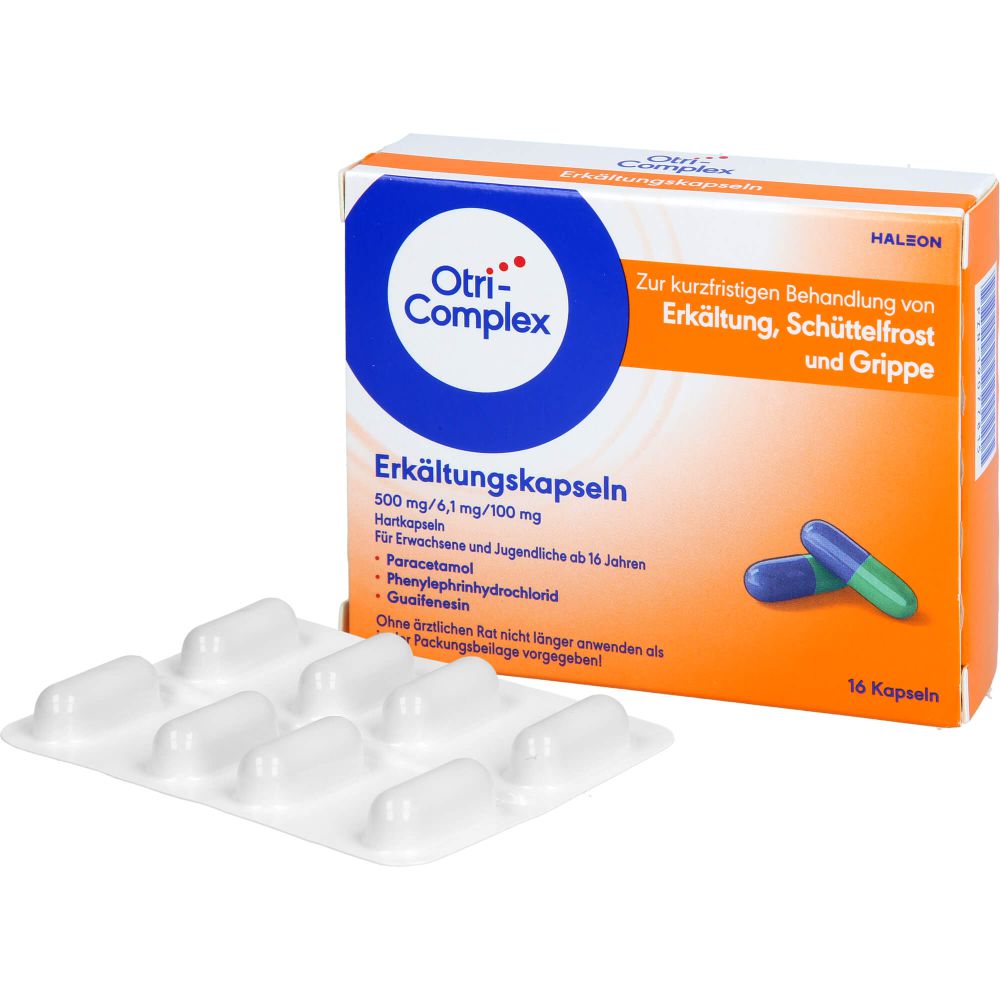 OTRICOMPLEX Erkältungskapseln 500mg/6,1mg/100mg