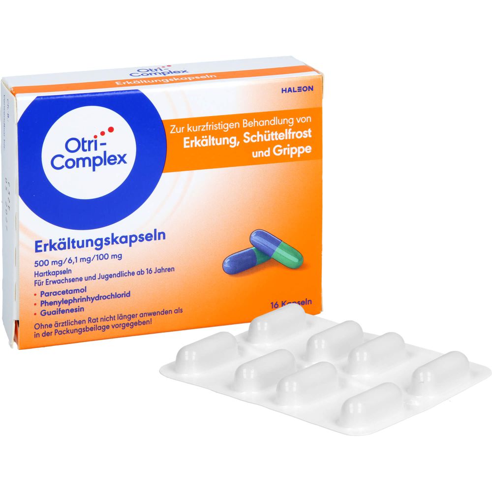 OTRICOMPLEX Erkältungskapseln 500mg/6,1mg/100mg