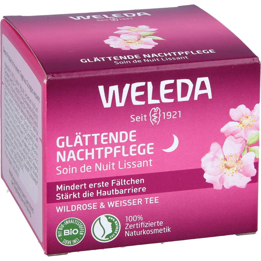 WELEDA glättende Nachtpflege Wildrose & weißer Tee