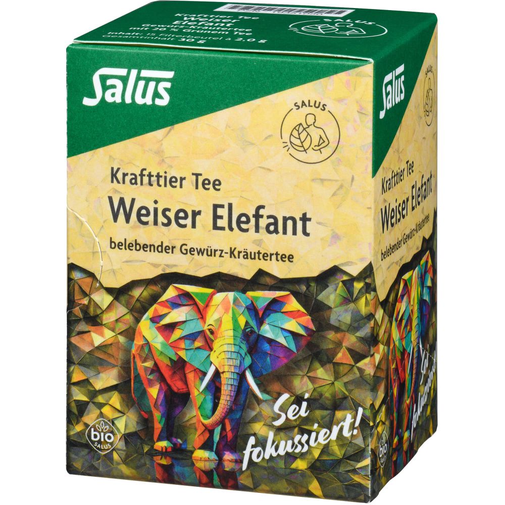 KRAFTTIER Tee Weiser Elefant Bio Salus Filterbeut.