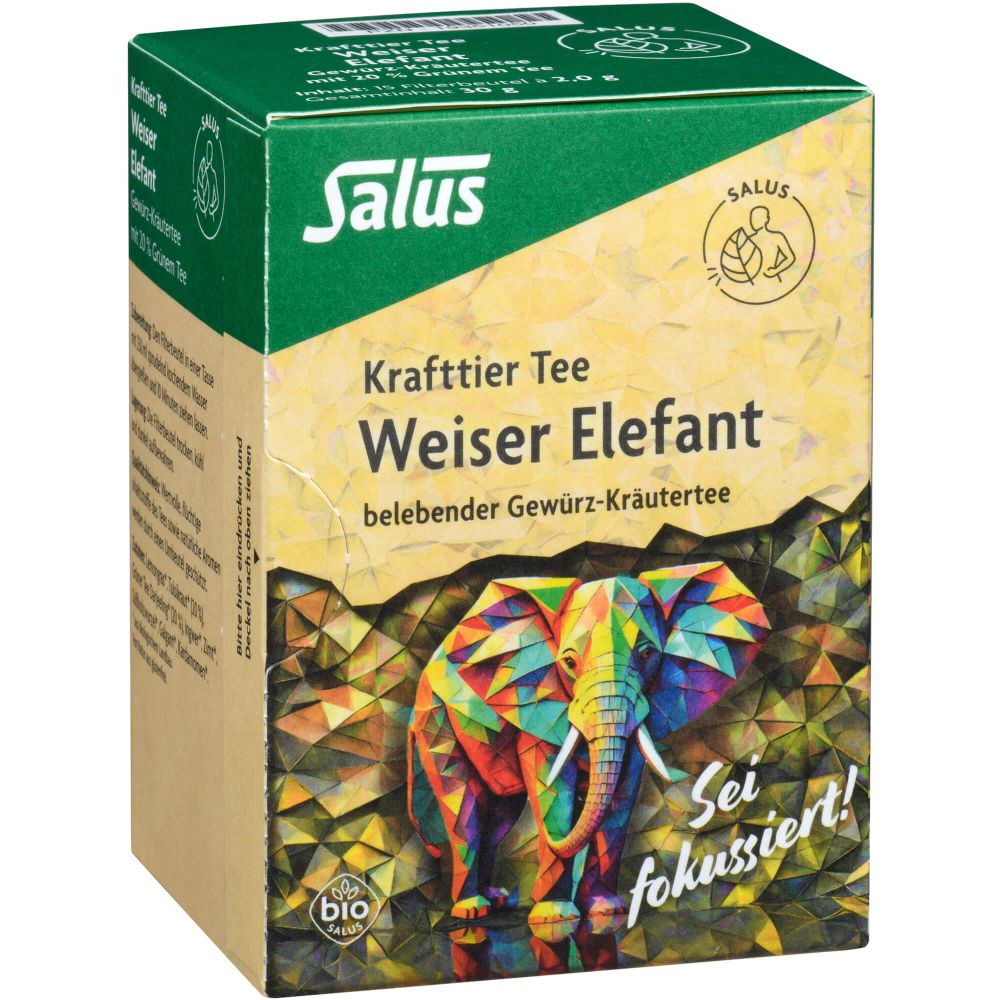 KRAFTTIER Tee Weiser Elefant Bio Salus Filterbeut.