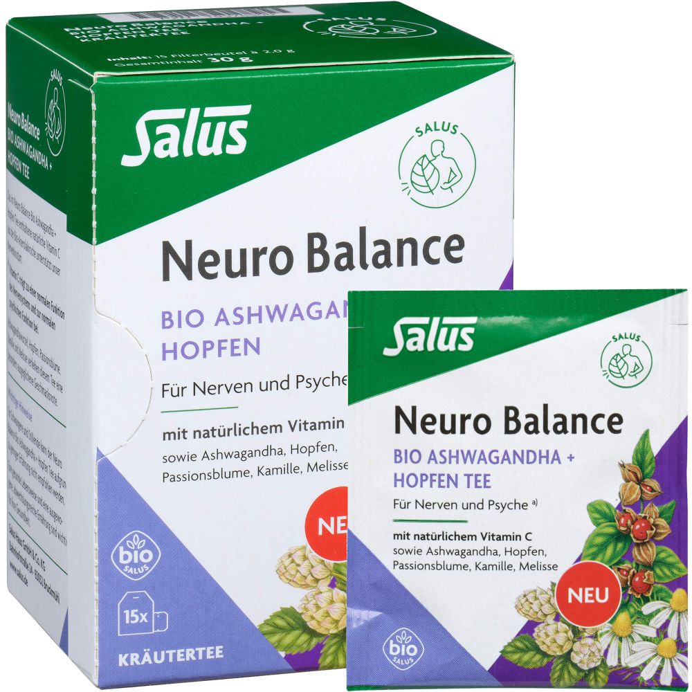 NEURO BALANCE Bio Ashwagandha+Hopfen Tee Salus