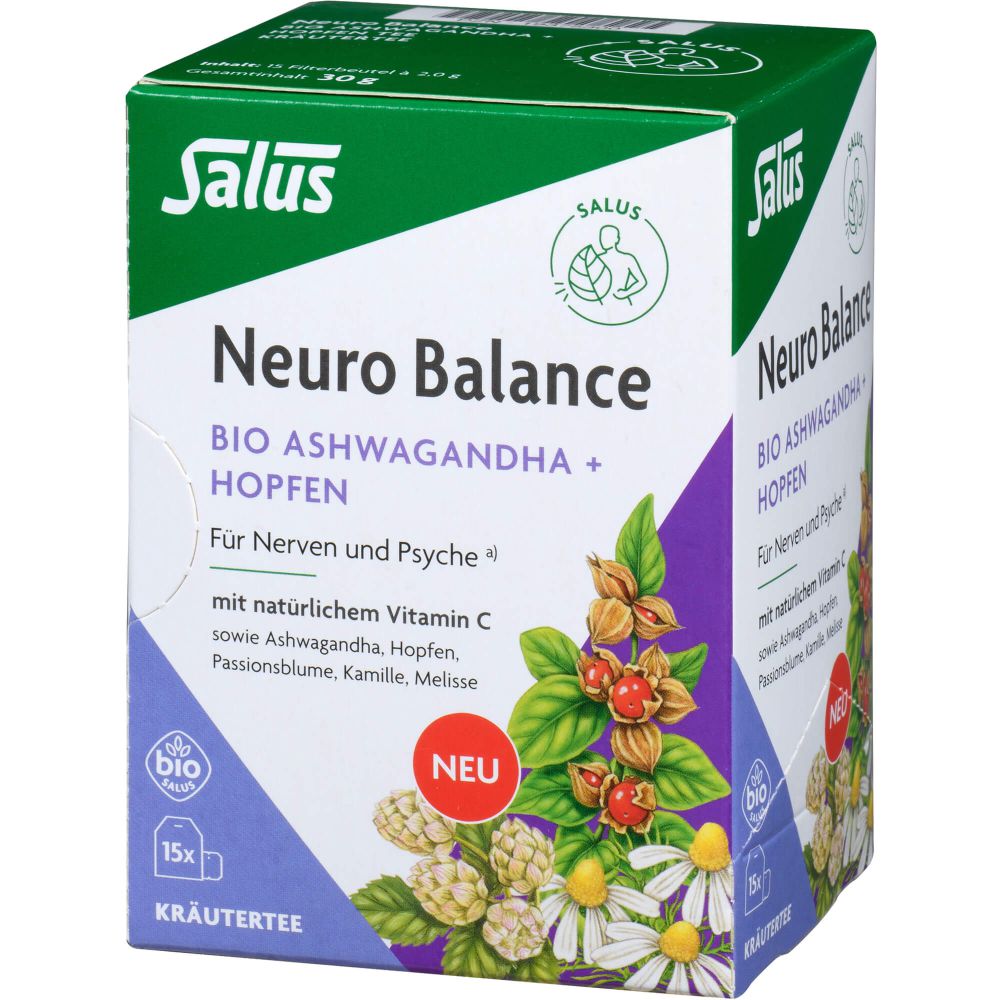 NEURO BALANCE Bio Ashwagandha+Hopfen Tee Salus