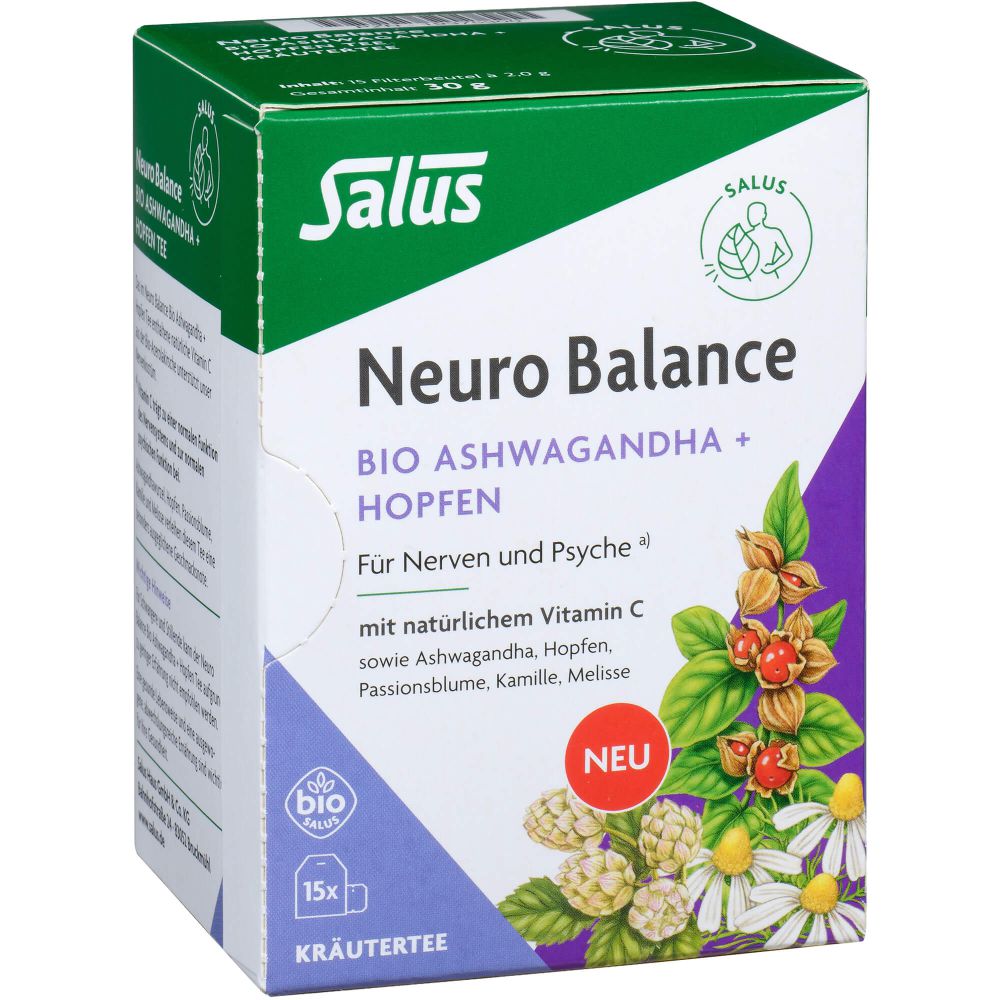 NEURO BALANCE Bio Ashwagandha+Hopfen Tee Salus