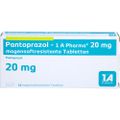 PANTOPRAZOL-1A Pharma 20 mg magensaftres.Tabletten