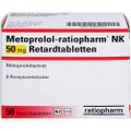 METOPROLOL-ratiopharm NK 50 mg Retardtabletten