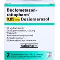 BECLOMETASON-ratiopharm 0,05mg Dosieraer.2x200 Hub