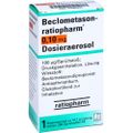 BECLOMETASON-ratiopharm 0,10mg Dosieraer.200 Hub