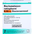 BECLOMETASON-ratiopharm 0,10mg Dosieraer.2x200 Hub