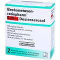 BECLOMETASON-ratiopharm 0,20mg Dosieraer.2x200 Hub