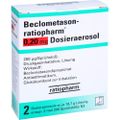 BECLOMETASON-ratiopharm 0,20mg Dosieraer.2x200 Hub