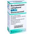 BECLOMETASON-ratiopharm 0,25mg Dosieraer.200 Hub