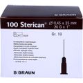 STERICAN Kanülen Luer-Lok 0,45x25 mm Gr.18 braun