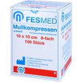 MULLKOMPRESSEN ES 10x10 cm unsteril 8fach