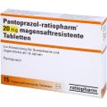 PANTOPRAZOL-ratiopharm 20 mg magensaftr.Tabletten