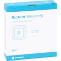 BIATAIN Silicone Ag Schaumverband 7,5x7,5 cm