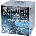 WELLION Safetylancets 25 G Sicherheitseinmallanz.