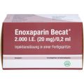 ENOXAPARIN Becat 2.000 I.E. 20mg/0,2ml ILO FS+Si.S